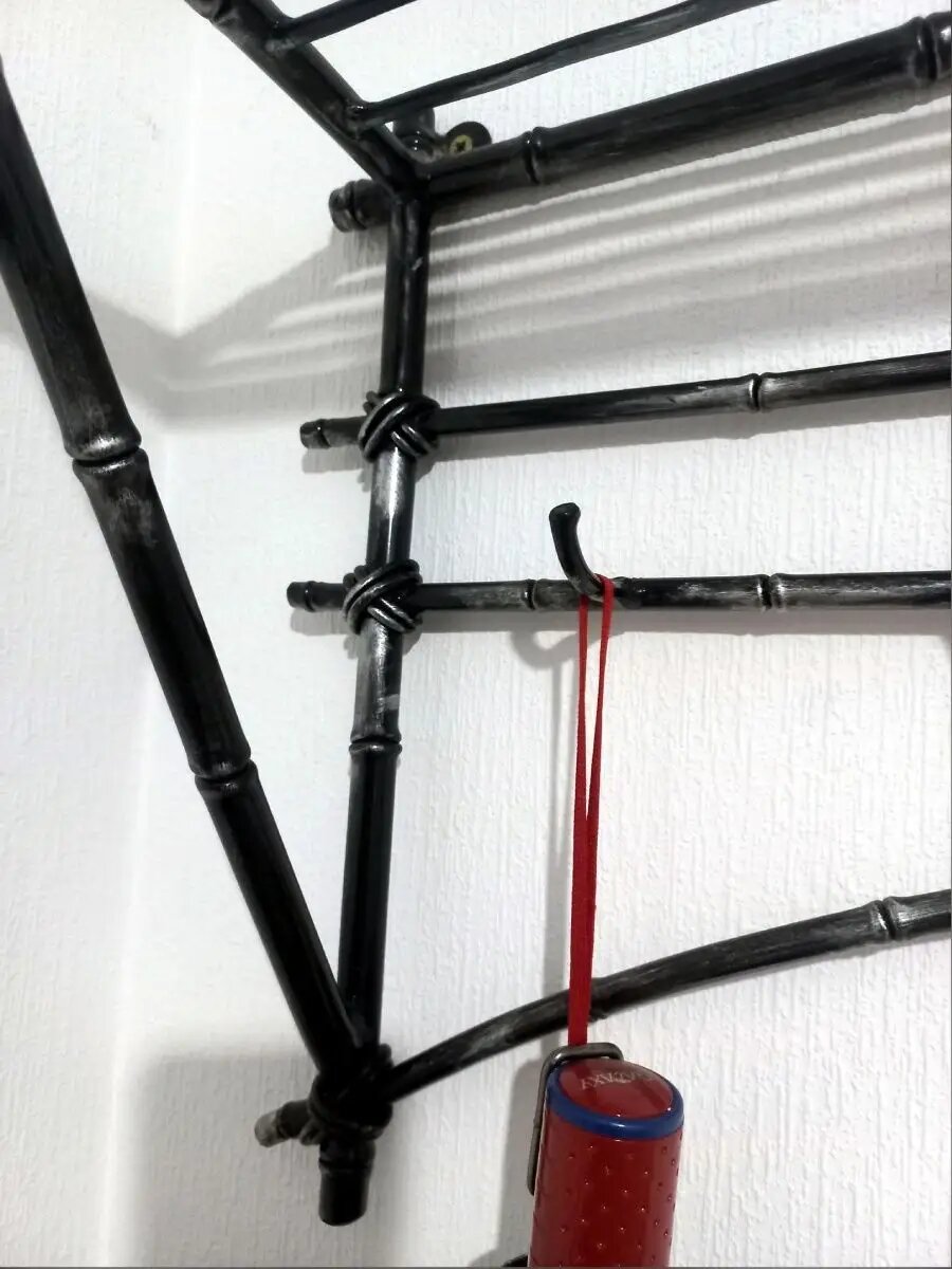 Вешалка настенная, кованая, Студия кованой мебели Нива, цвет античное серебро — фото 1