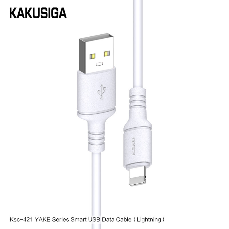 Кабель USB KAKUSIGA KSC-421 Lightning для iPhone/iPad, быстрая зарядка, белый