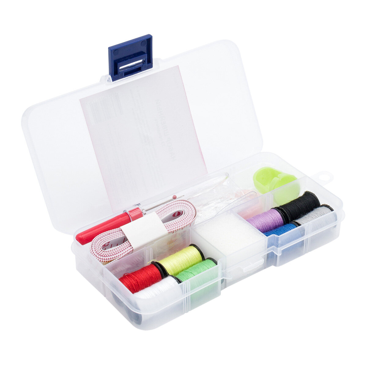 Швейный набор 23 предмета Hobby&Pro 910121 для мелкого ремонта одежды в пластиковом кейсе