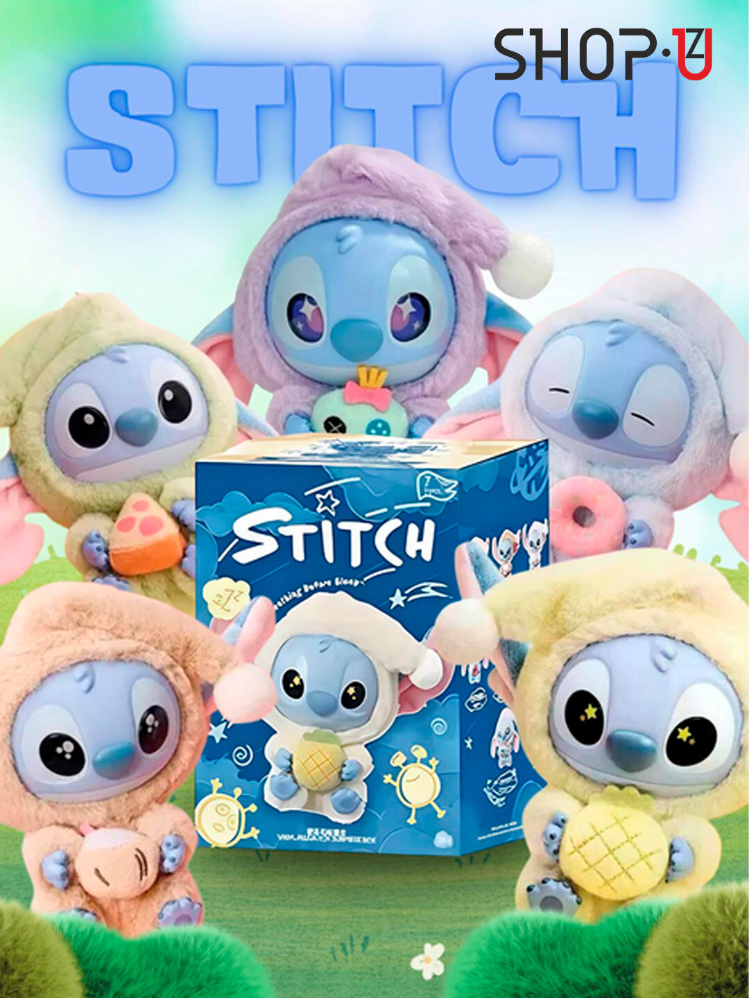 Мягкая игрушка брелок Stich, цвета случайном в порядке могут попасть