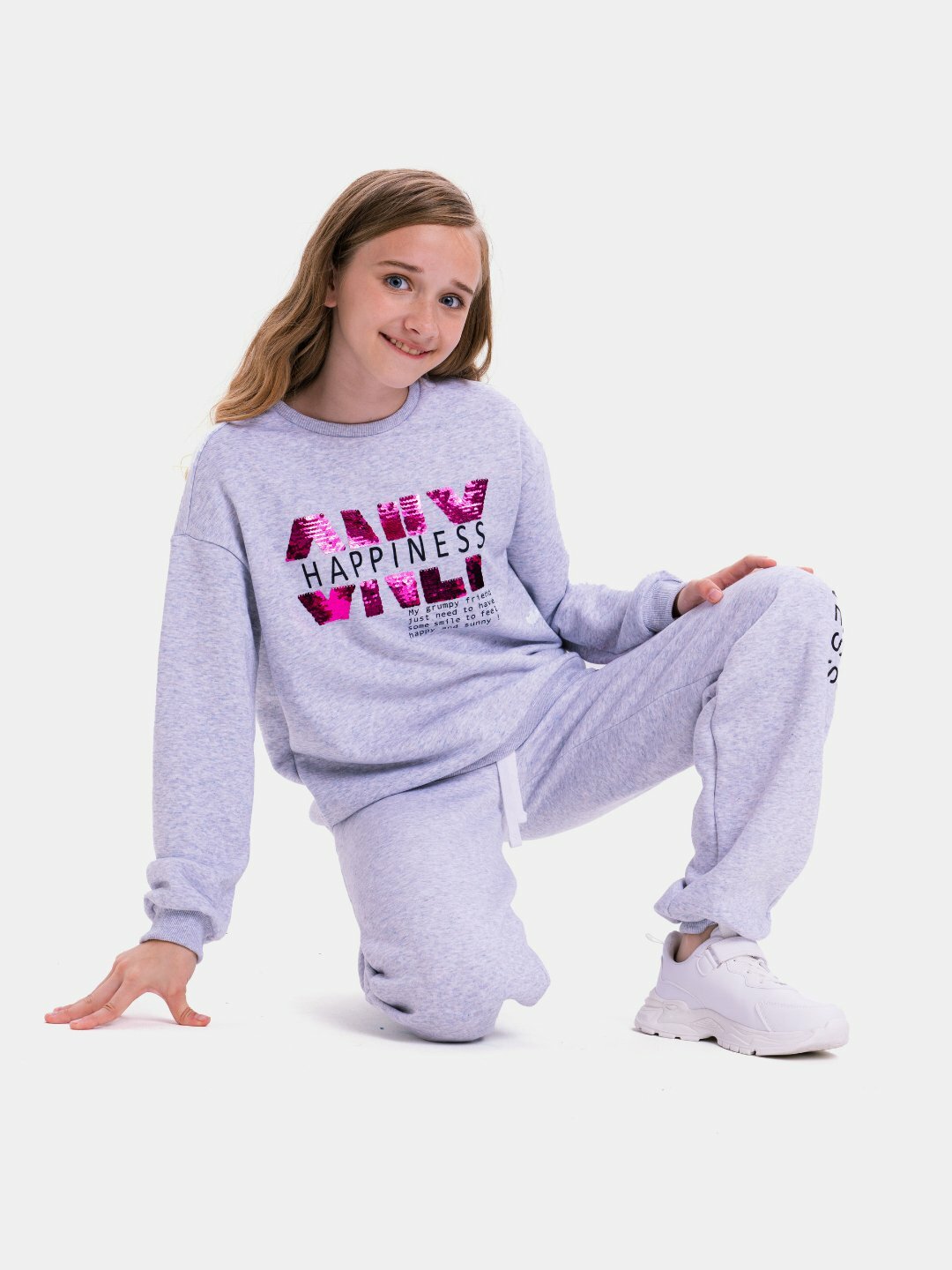 Свитшот neo, размер 134, серый — фото 1