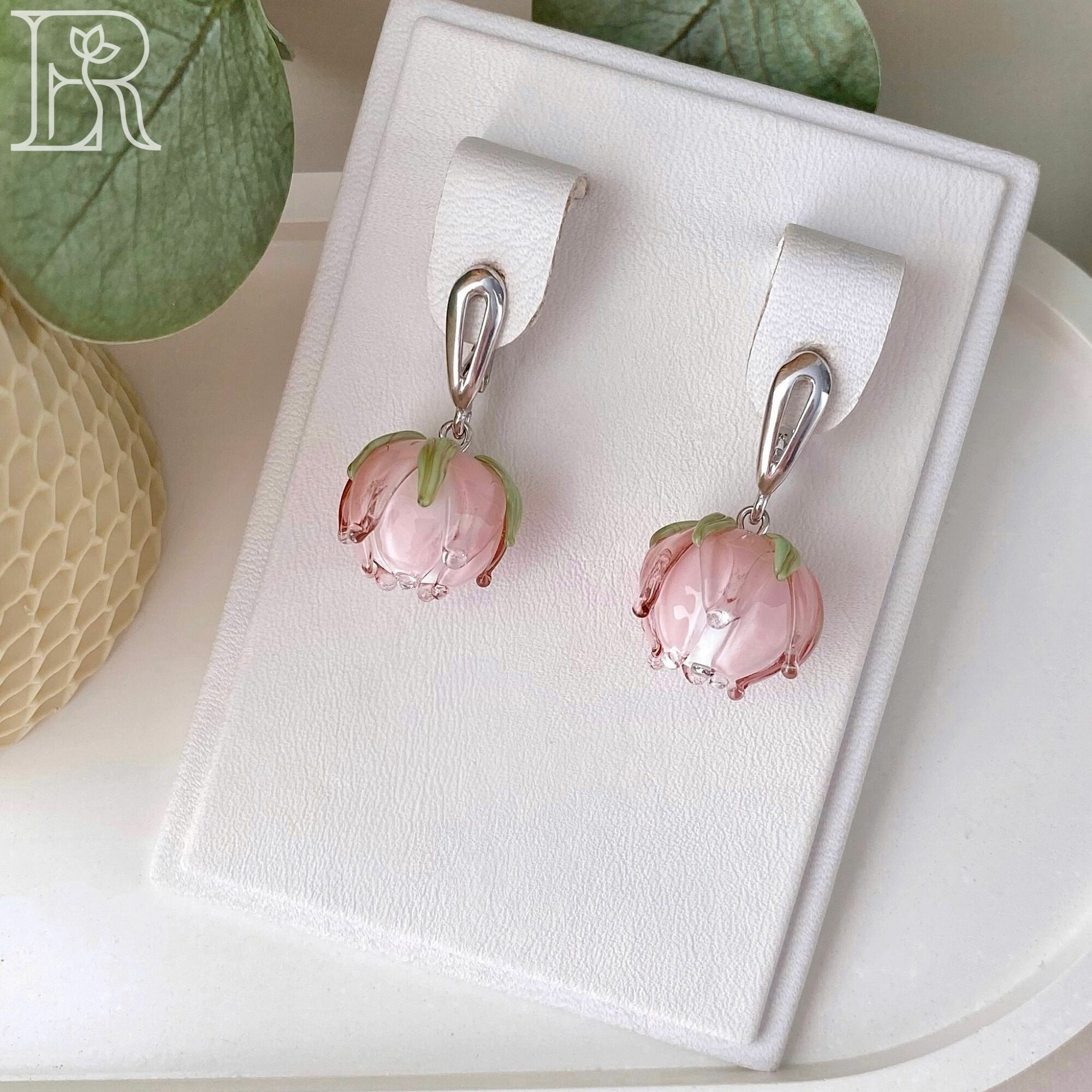 Серьги с подвесками LEFIREL', серебро, 925 проба, муранское стекло, , розовый