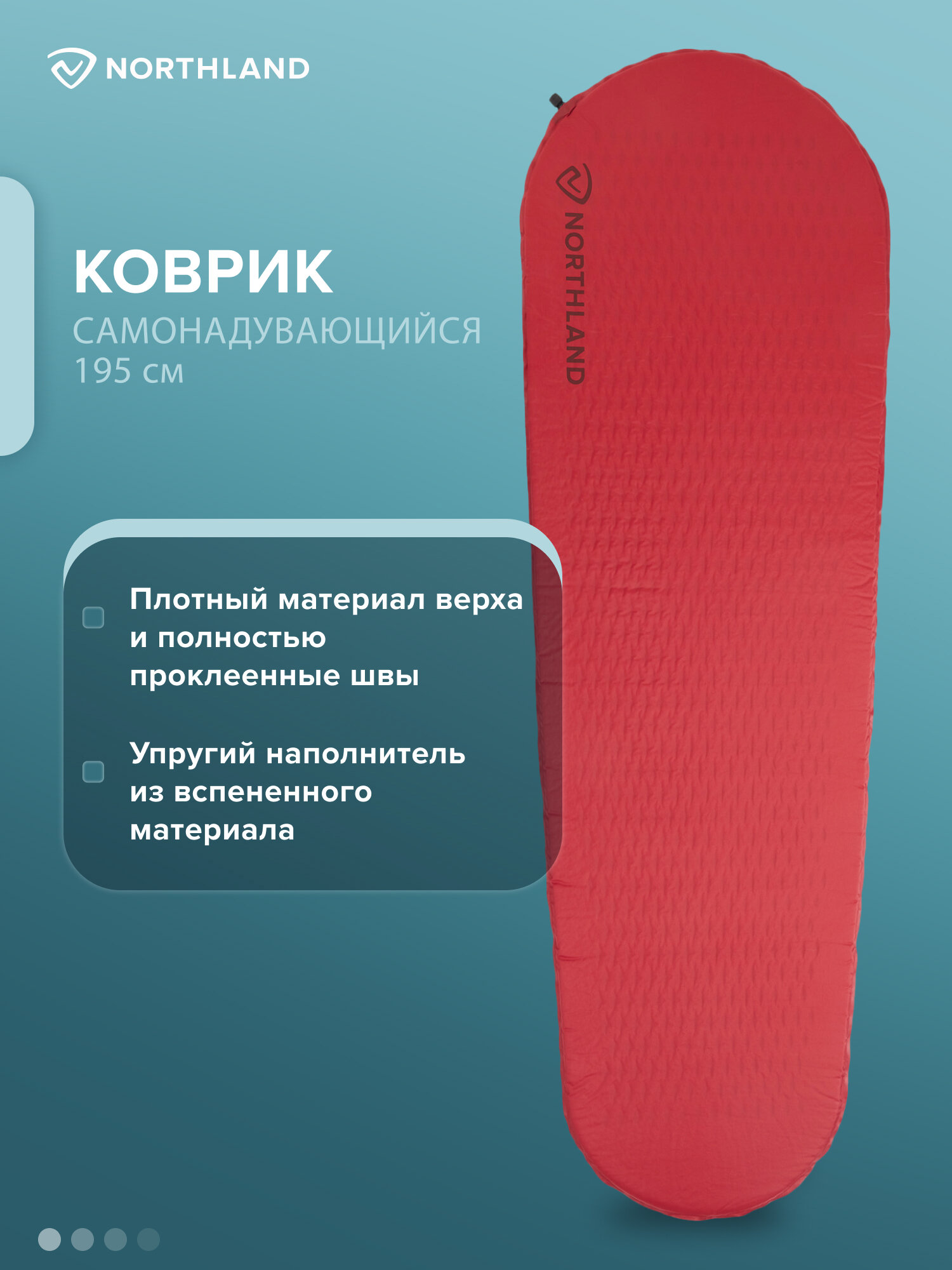 Коврик самонадувающийся Northland 195 см