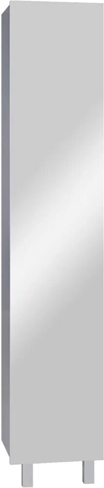 Шкаф-пенал для ванной с зеркалом SanStar Адель 32 2 см белый подвесной