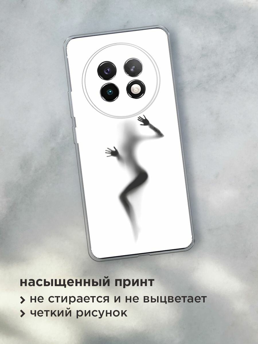 Силиконовый чехол на Realme 13+ / Реалми 13+ с принтом "Девушка в душе" — фото 1