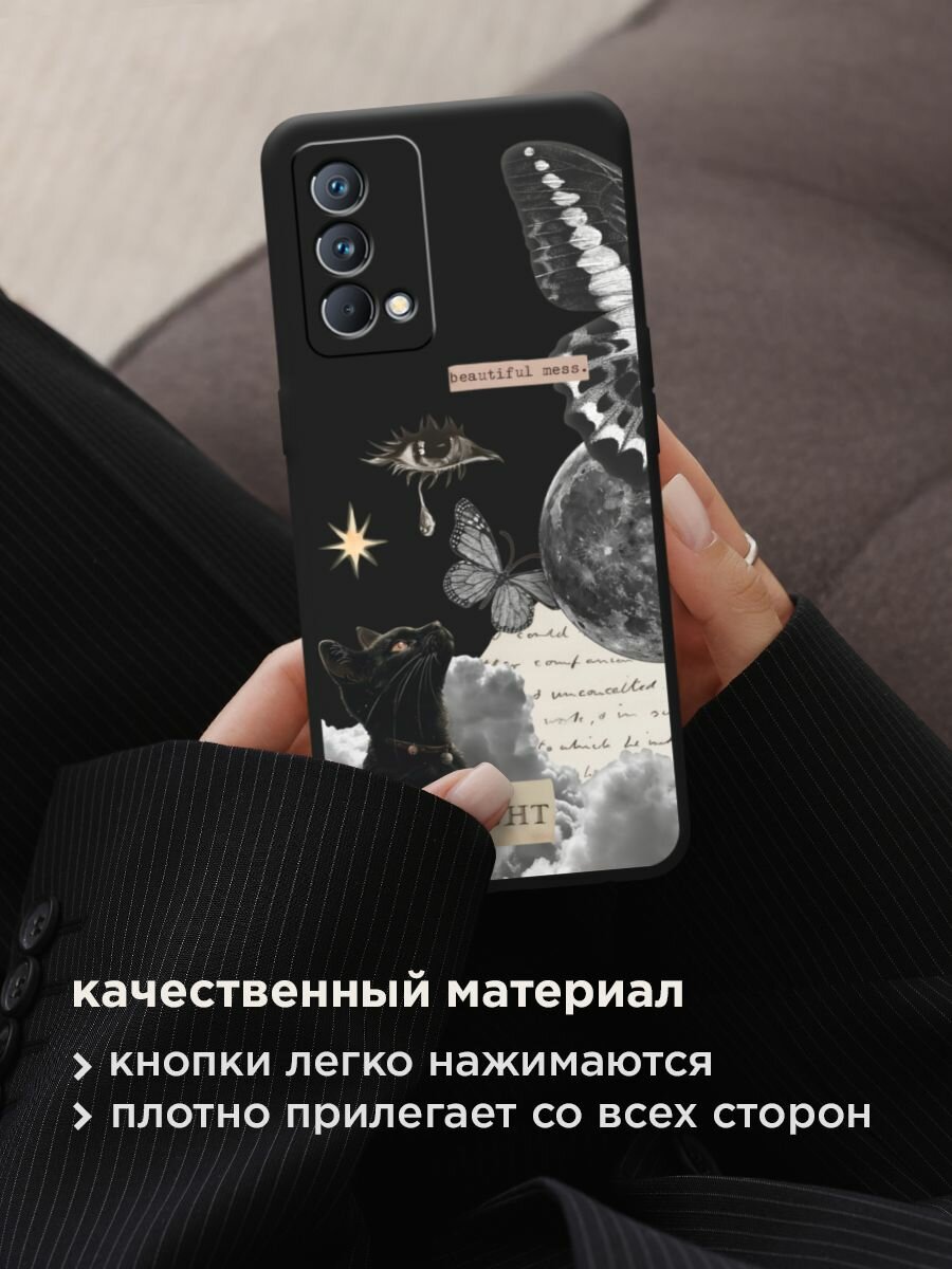Чехол на Realme GT Master Edition / Реалми GT Master Edition с принтом "midnight collage" — фото 1