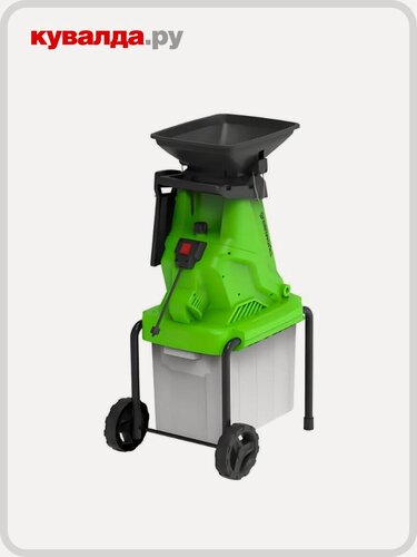 Изображение товара Измельчитель веток электрический GREENWORKS 2208007 с контейнером