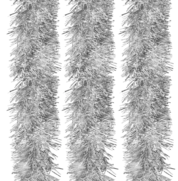 Мишура комплект 3 штуки диаметр 100мм длина 2м серебристая 592221