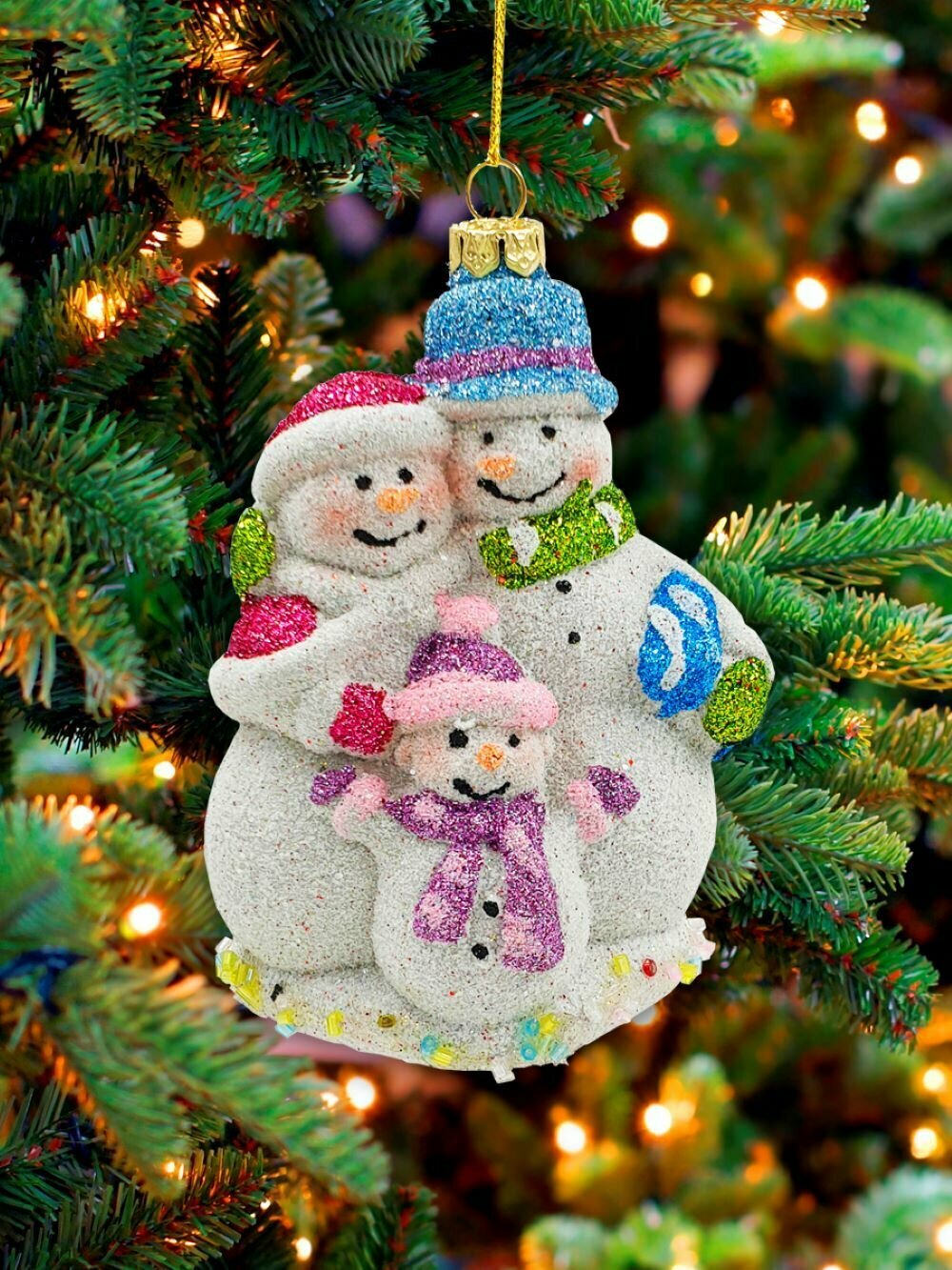 MAG1986 Украшение ёлочное "Семья снеговика",12см