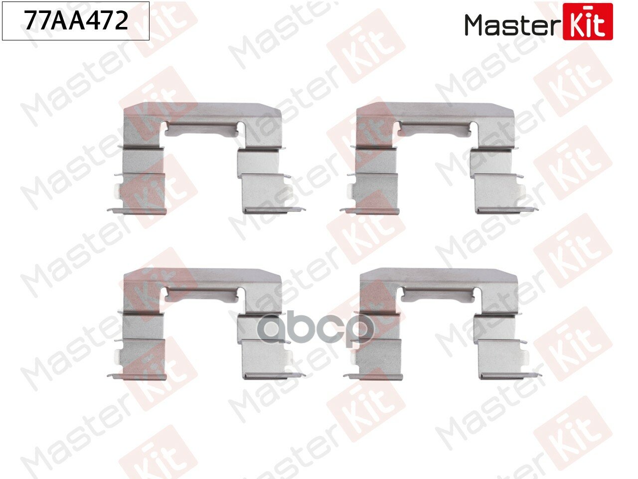Комплект установочный задних тормозных колодок SsangYong Kyron 05-, Hyundai Elantra(XD) 00-06 MasterKit арт. 77AA472