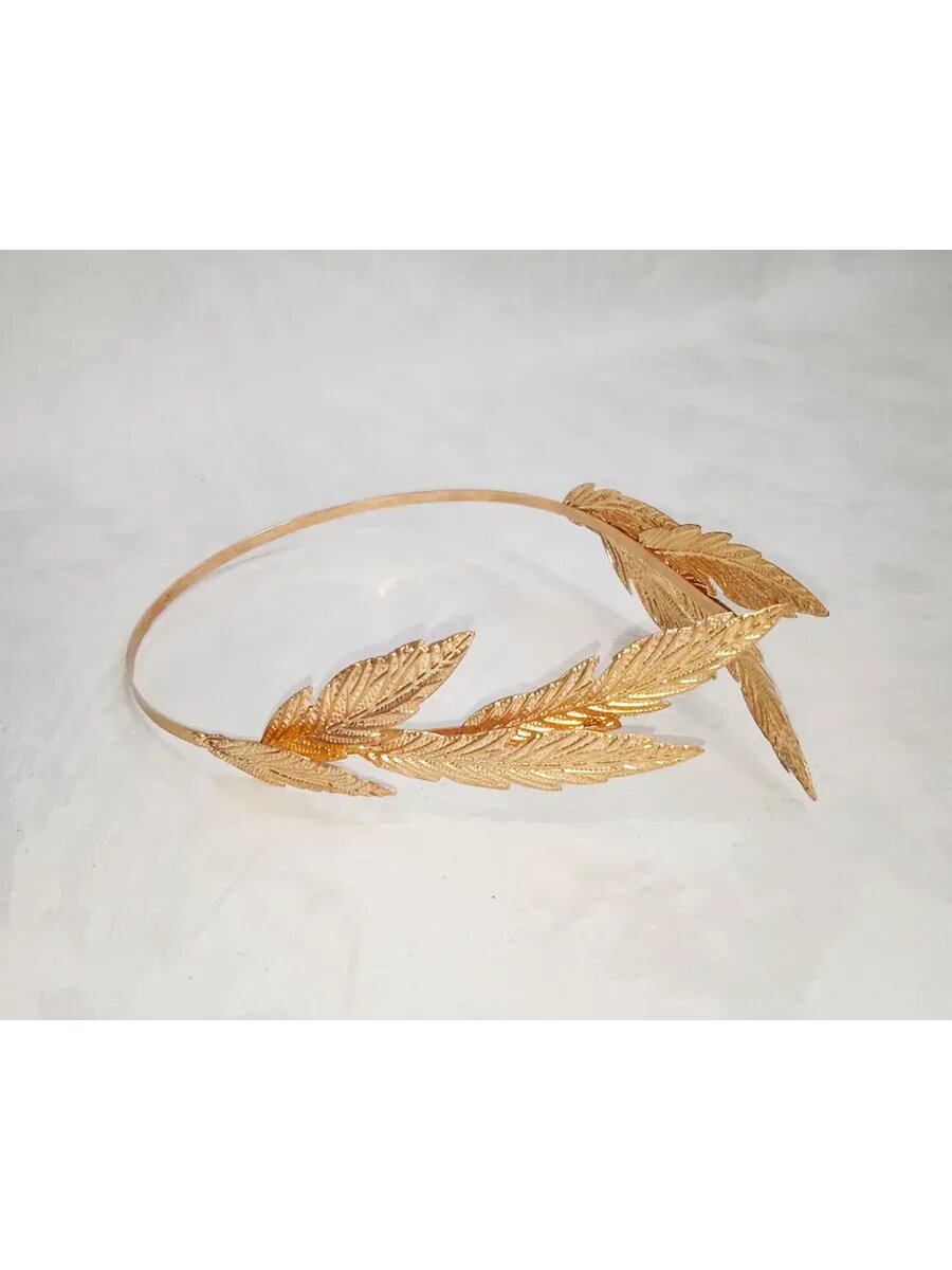 Ободок Сфера "Лавровый венок", металлический, с декоративными элементами лавра, 15х12х4 см