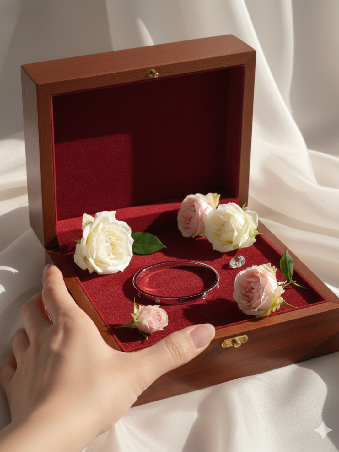 Комплект бижутерии: браслет, каучук, размер кольца 18.4, размер браслета 18 см — фото 1