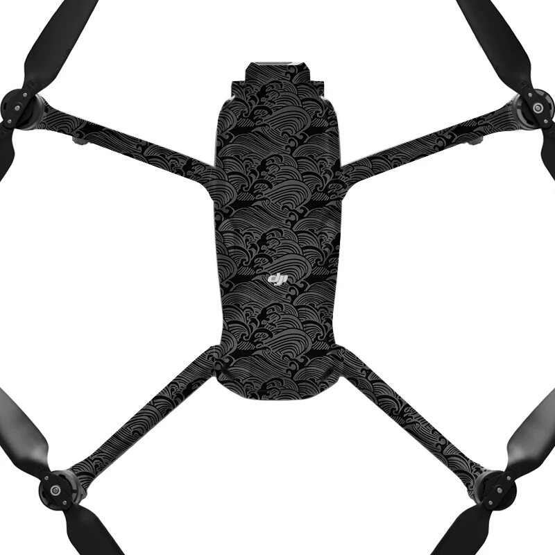 Стрелковая тень черная защитная пленка для дрона DJI Air 3S - полное покрытие 3M
