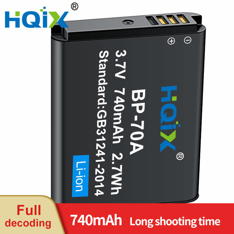 HQIX для Samsung WB30F DV150F DV151F WB31F DV155F WB32F WP10 MV800 AQ100 DV100 DV101 камера BP-70A зарядное устройство Аккумулятор