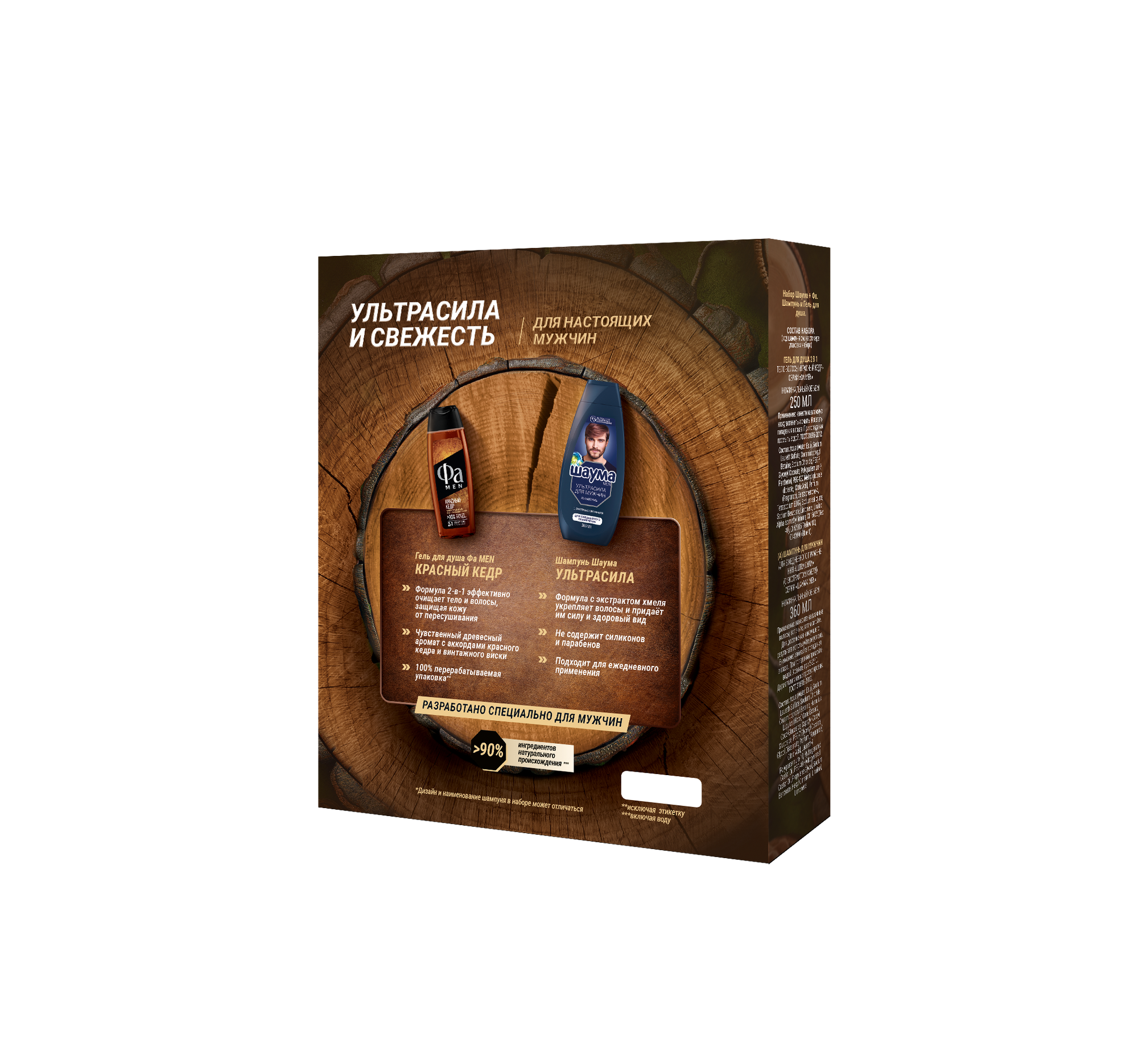 Набор шампунь и гель для душа Шаума Ультрасила 360 мл и Фа Красный кедр 250 мл - фото №8