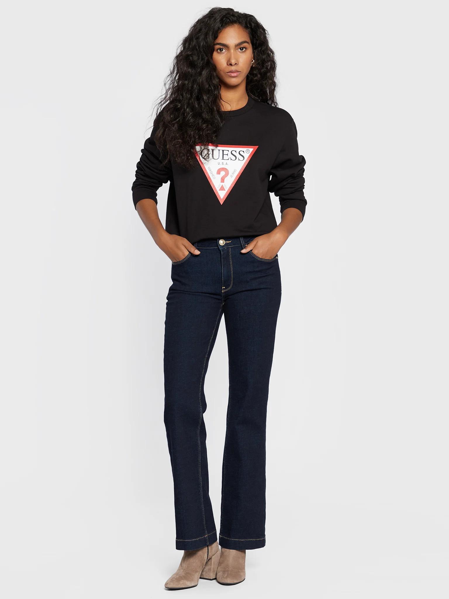 Свитшот GUESS CN ORIGINAL FLEECE, размер XS, , черный — фото 1