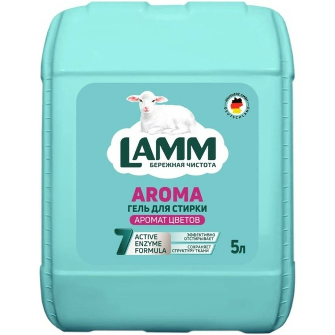 Гель для стирки Lamm "Aroma", для белого и цветного белья, 5 л
