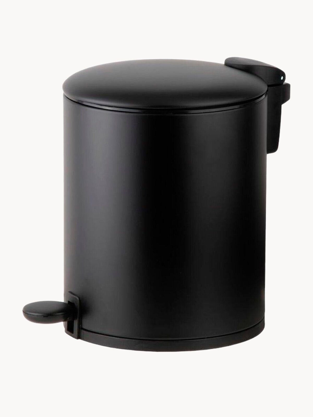 Мусорное ведро с педалью, 5 л, черное, с микролифтом, серия Black Onyx PERFECTO LINEA