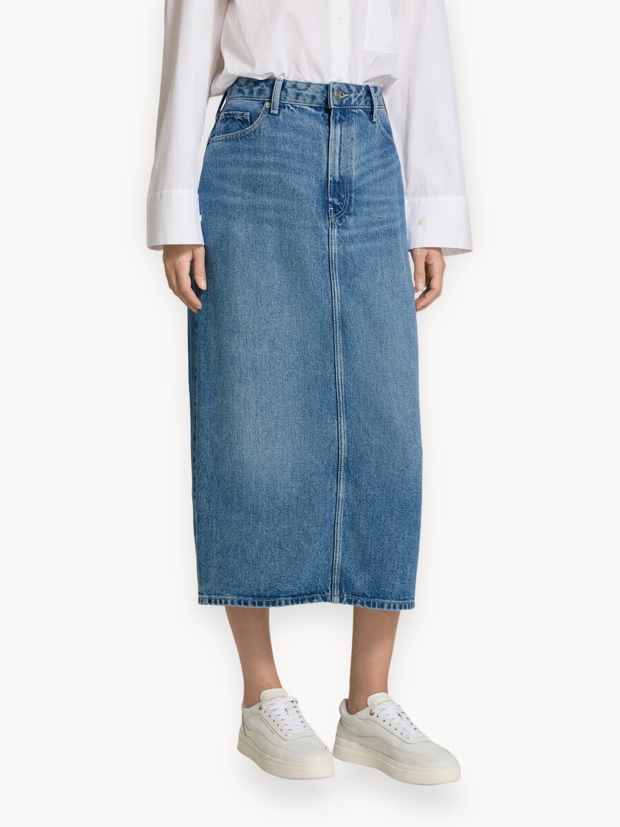 Юбка TOMMY HILFIGER, размер 36 EU, синий