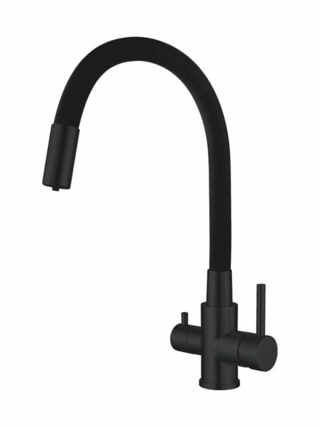 Смеситель для кухни с подключением к фильтру и гибким изливом L74255B-2