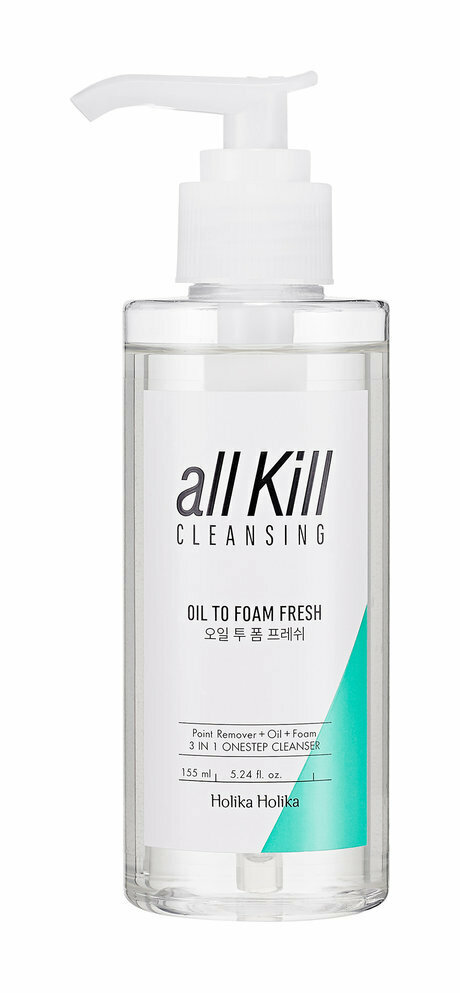 HOLIKA HOLIKA Масло-пенка гидрофильное для лица очищающее All Kill освежающее, 155 мл — фото 1