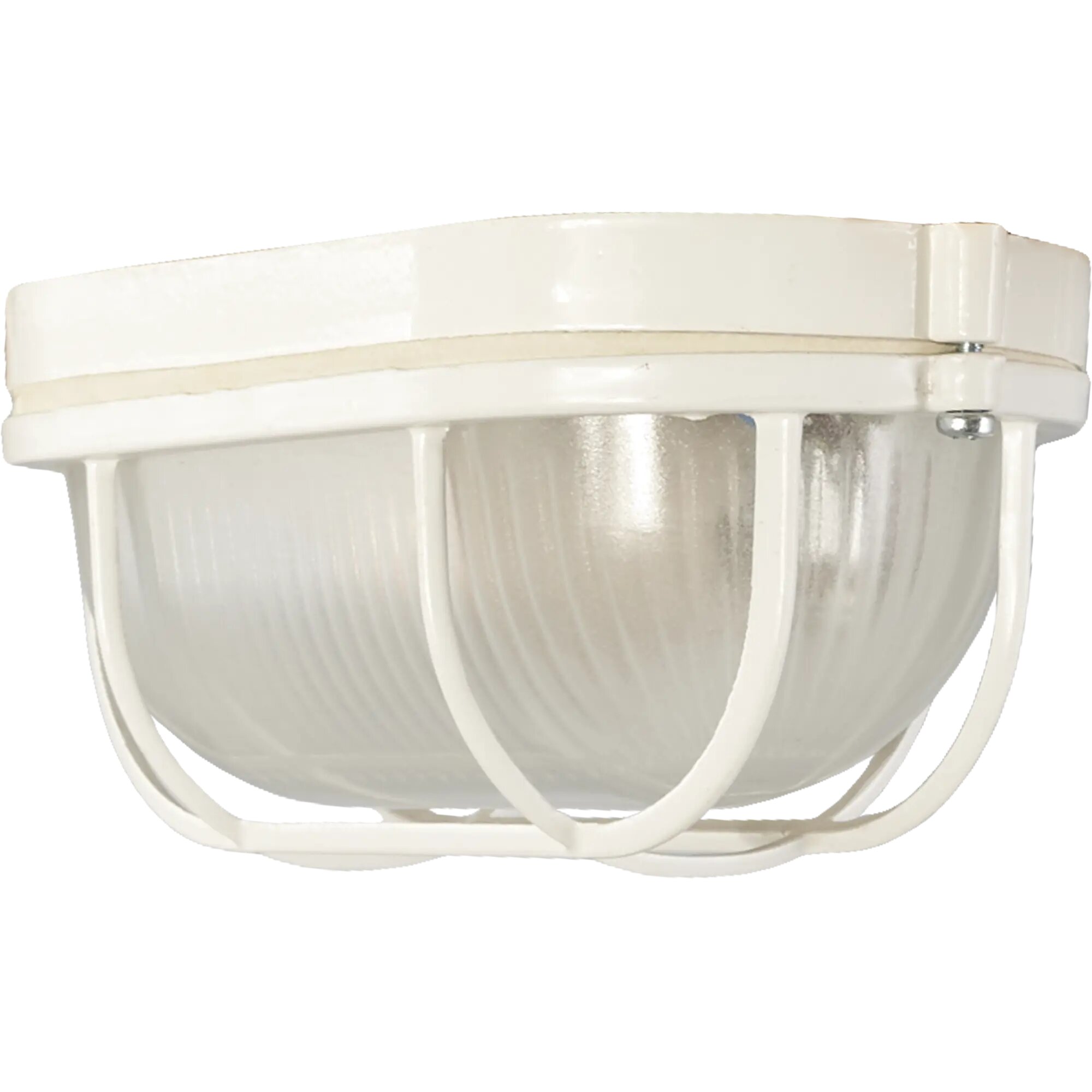 Светильник овальный с решёткой НПБ 1402 1xE27x60 Вт цвет белый IP54