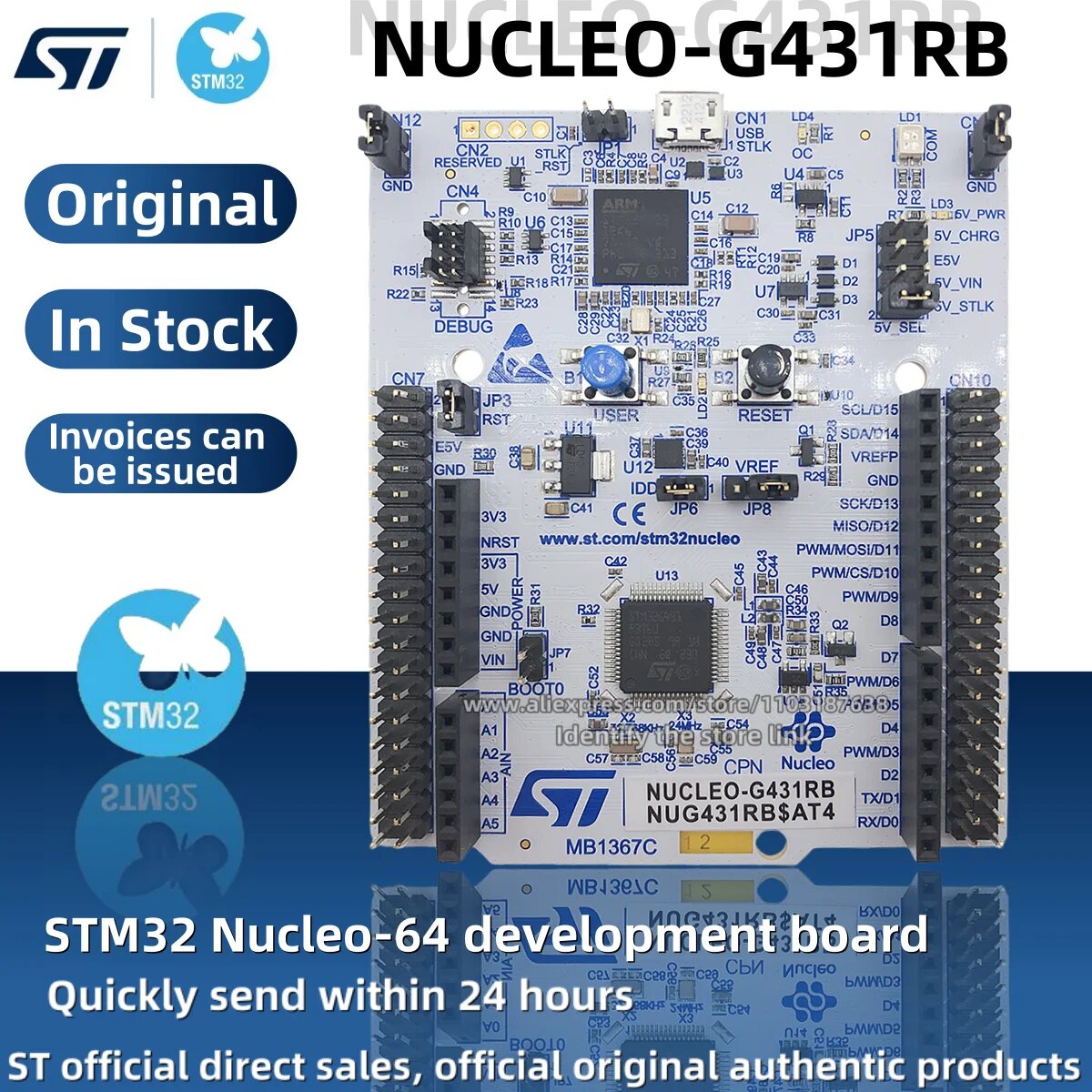 1 шт./лот NUCLEO-G431RB Nucleo-32 макетная плата STM32G431RBT6 микроконтроллер оригинальный запас