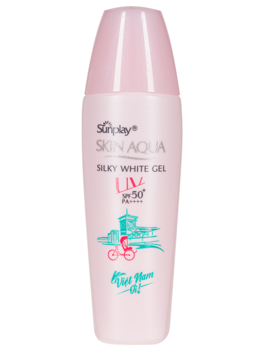 Гель для лица Sunplay Skin Aqua с керамидами, витамином С и зеленым чаем SPF50 30г