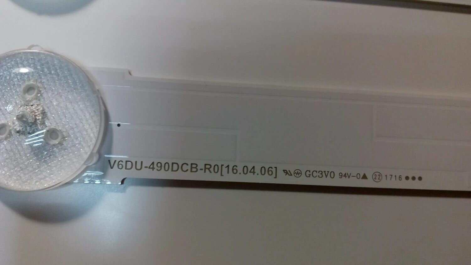 Состояние новой V6DU-490DCB-R0 16.04.06 LCD Панели Samsung CY-QM049HQLV1V за 1 планку для Ue49Mu6100U Lcd Телевизор Samsung LCD, LED подсветка (string стринг светодиодный) для матрицы арт. 6658 — фото 1