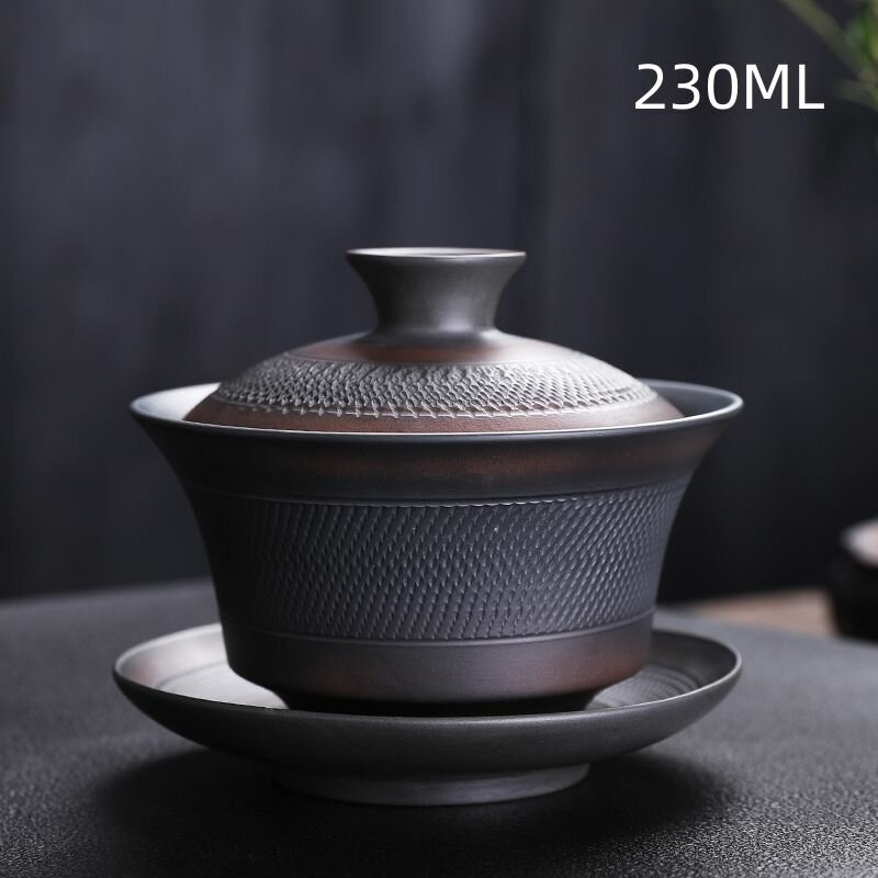 Гайвань для чайной церемонии 220 мл из фиолетовой керамики Jianshui идеальная пиала для пуэра черного и китайского чая