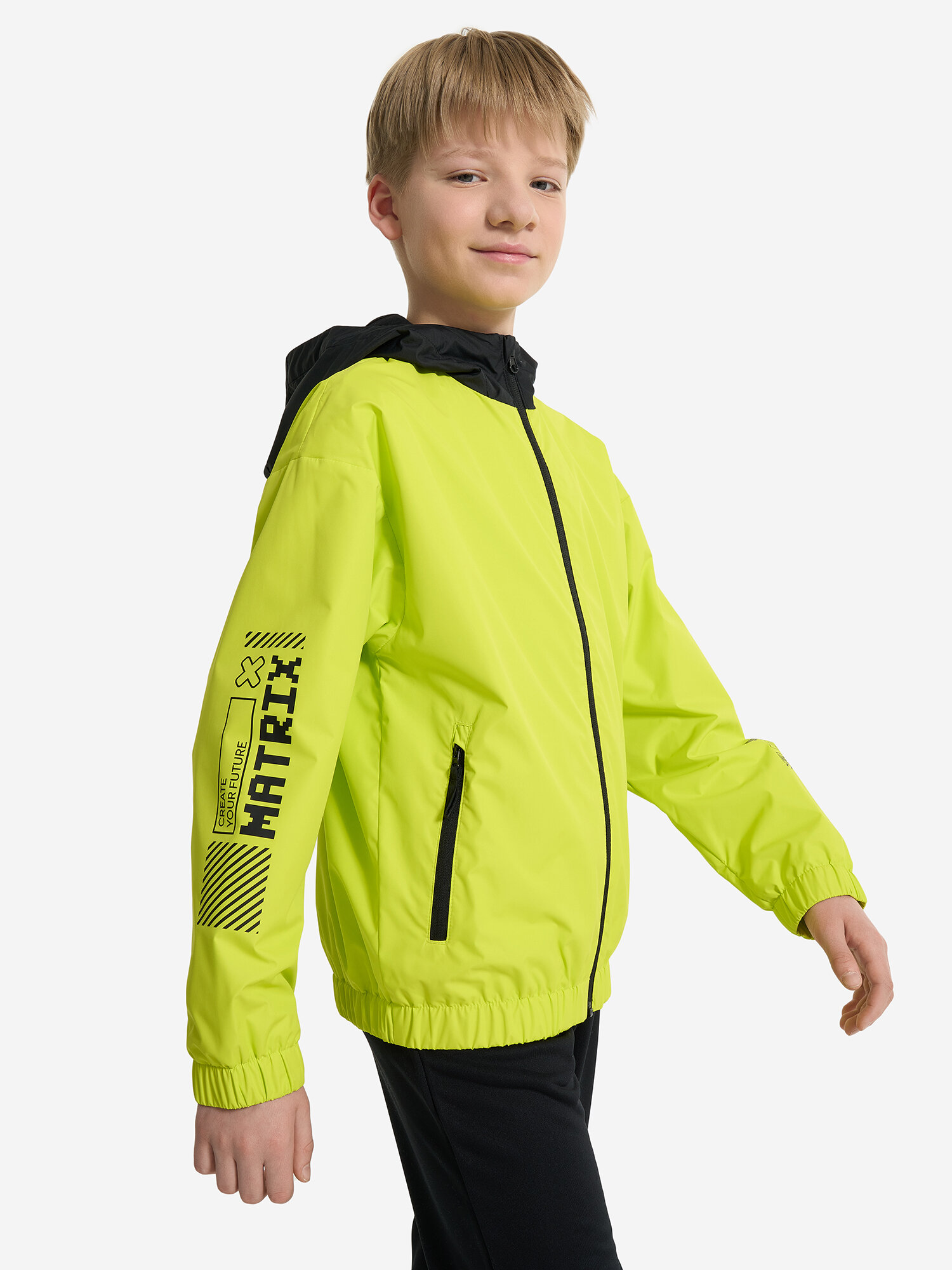 Куртка спортивная Training Boy's Windbreaker, размер 140/146, салатовый