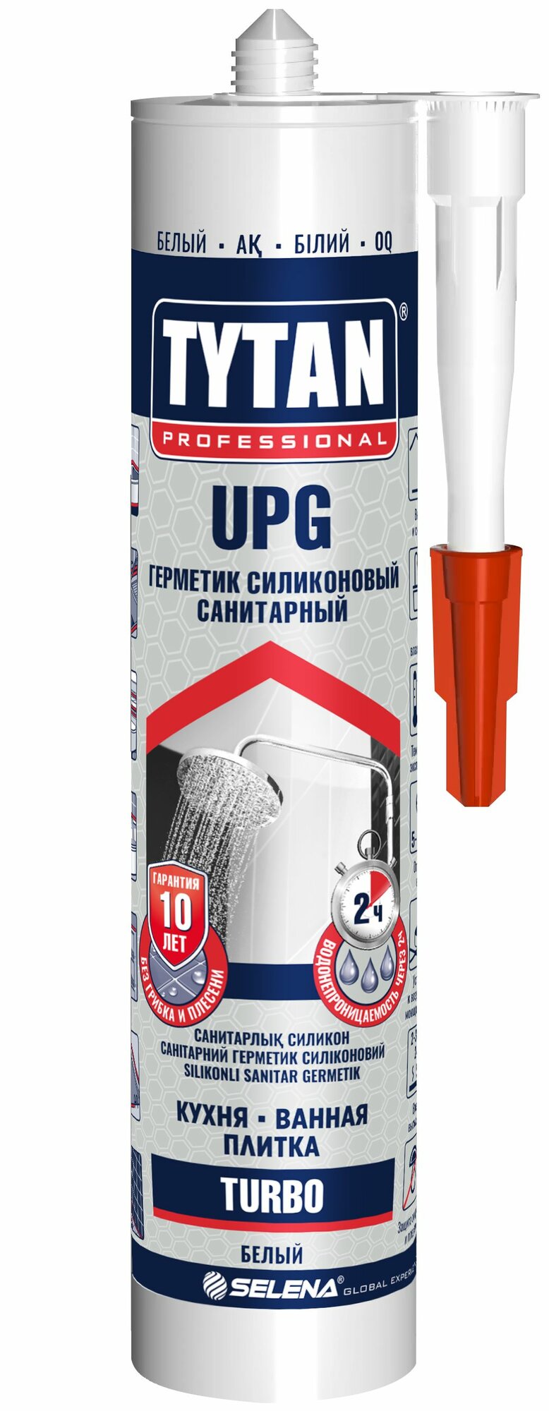 Герметик санитарный Tytan Turbo Upg силиконовый 280 мл цвет белый