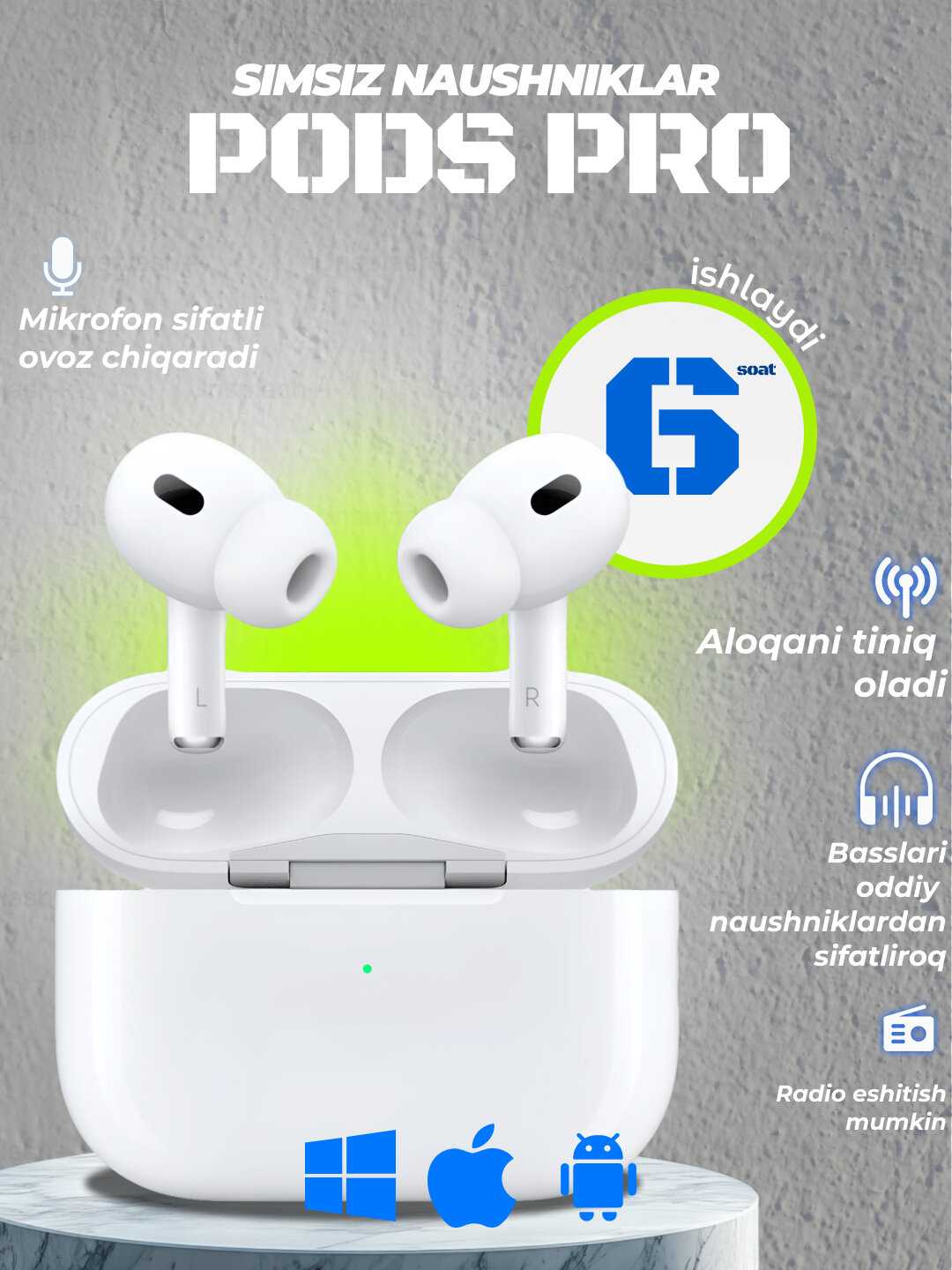 Беспроводные Bluetooth наушники Pods Рro, pods 3, pro5, max, M10, AIR 31, P9 — фото 1