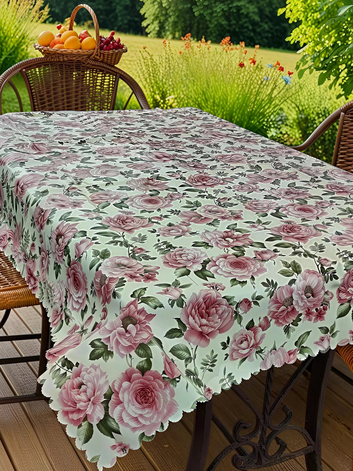 Скатерть Laid Table Клеенка для кухни с водоотталкивающим покрытием 105х135 декор для дома и дачи