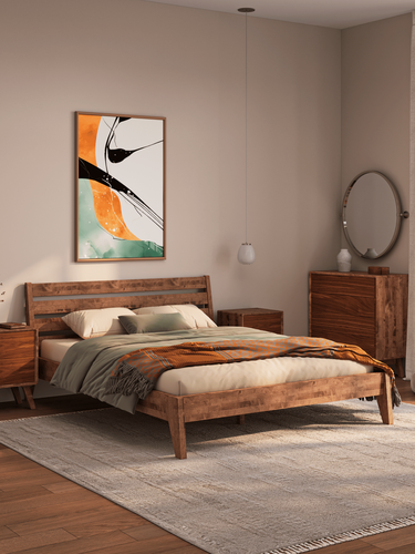 Изображение товара Кровать двуспальная деревянная Olivia 180х200, без основания, из массива березы, Равновесие