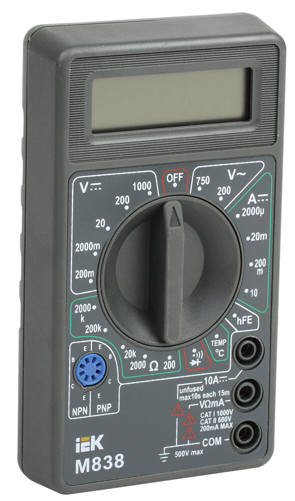 IEK Мультиметр цифровой Universal M838 (TMD-2S-838)