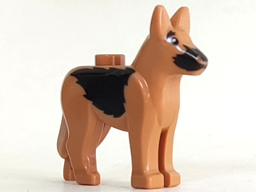 Dog, Alsatian / German Shepherd with Black Eyes, Nose, Muzzle and Sides Pattern, 92586pb04 Medium Nougat U