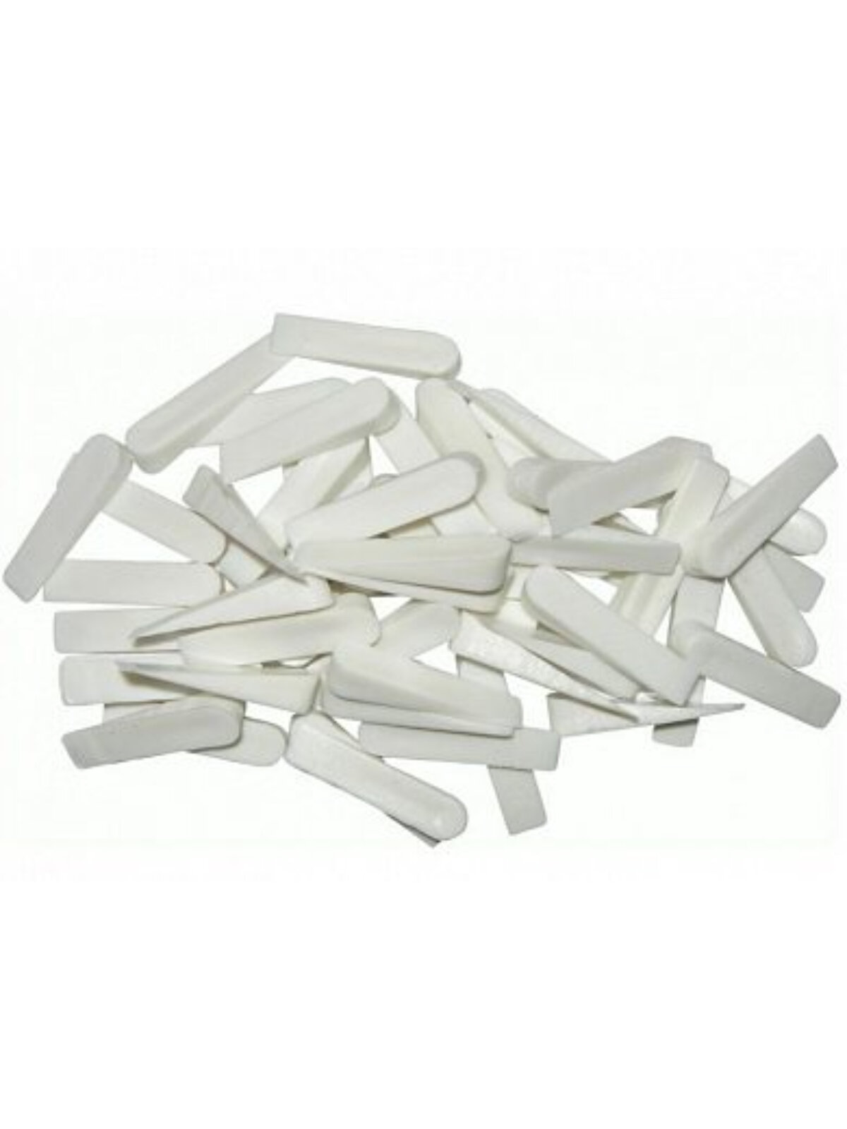 Клинья для укладки плитки USP 50 штук размер 37 х 7 мм белый клин — фото 1