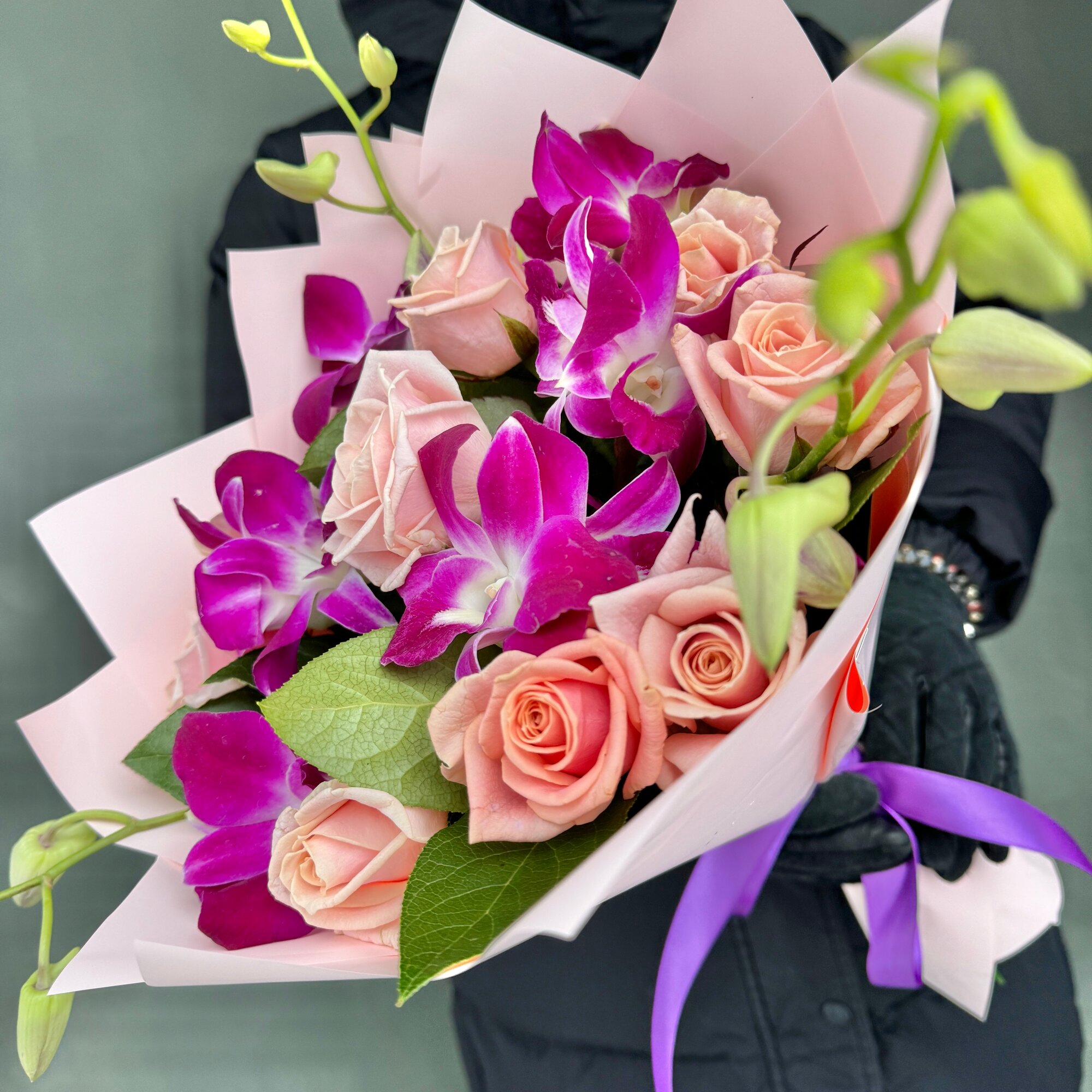 Орхидеи дендробиумы Соня и розовая роза (6+9) dek арт. 13635 st nhi npo skr ak