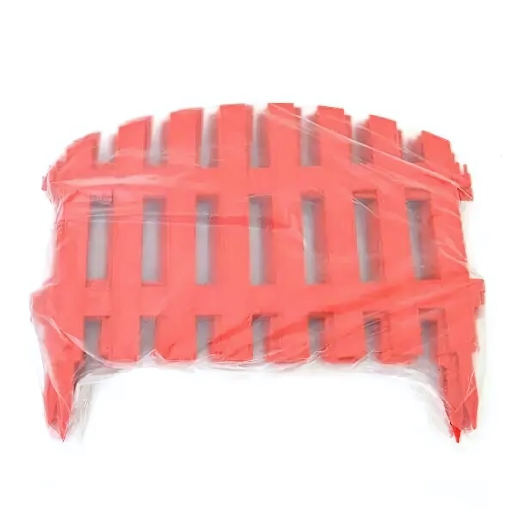 Декоративный заборчик садовый 3м пластик для клумб и грядок цвет красный