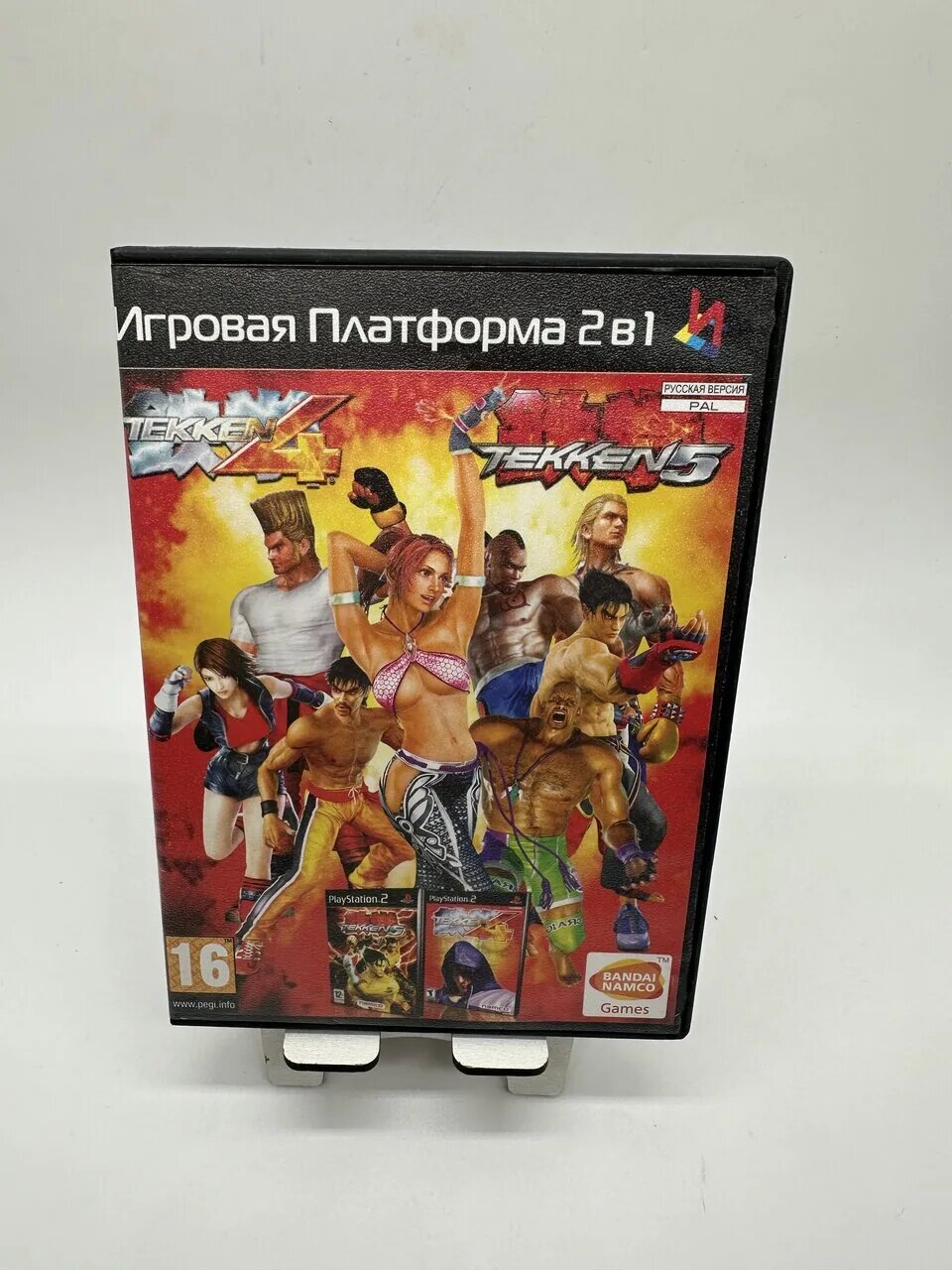 Диск с игрой TEKKEN 4+ TEKKEN 5 на PlayStation 2 прошитую