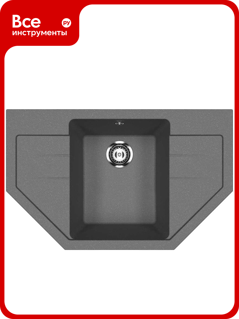 Кухонная мойка ULGRAN антрацит U-609-343