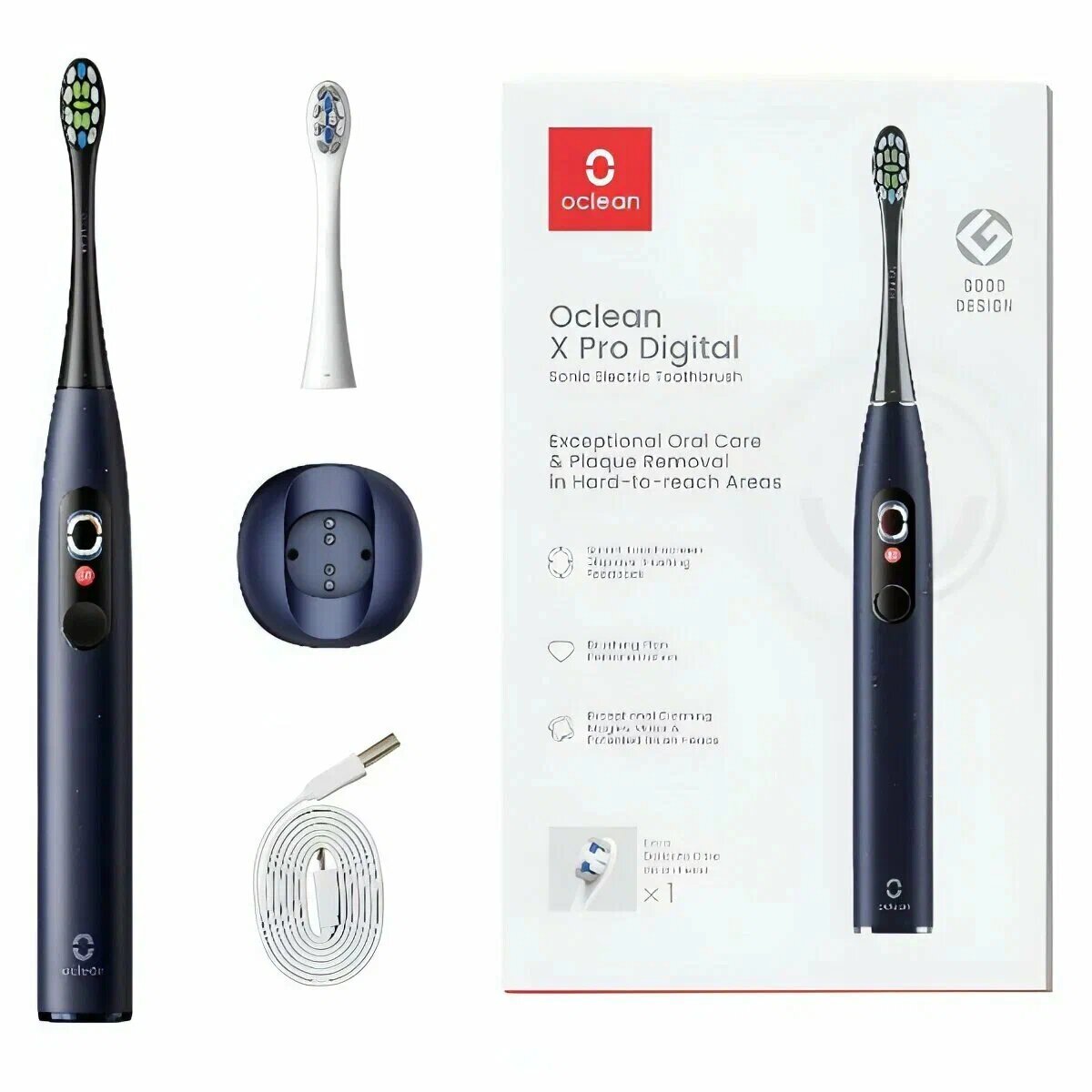 Зубная щётка электрическая Oclean X Pro Digital темно-синий