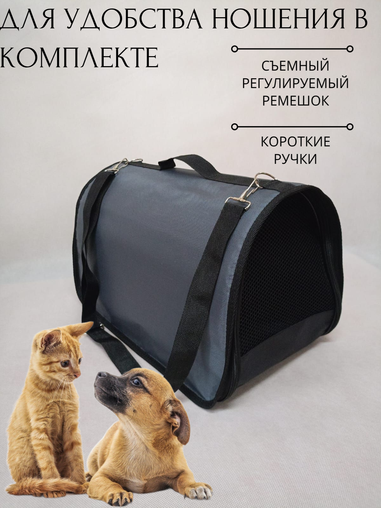 Переноска BOBRIK TEAM 10-101, для кошек и собак мелких пород до 6 кг — фото 1
