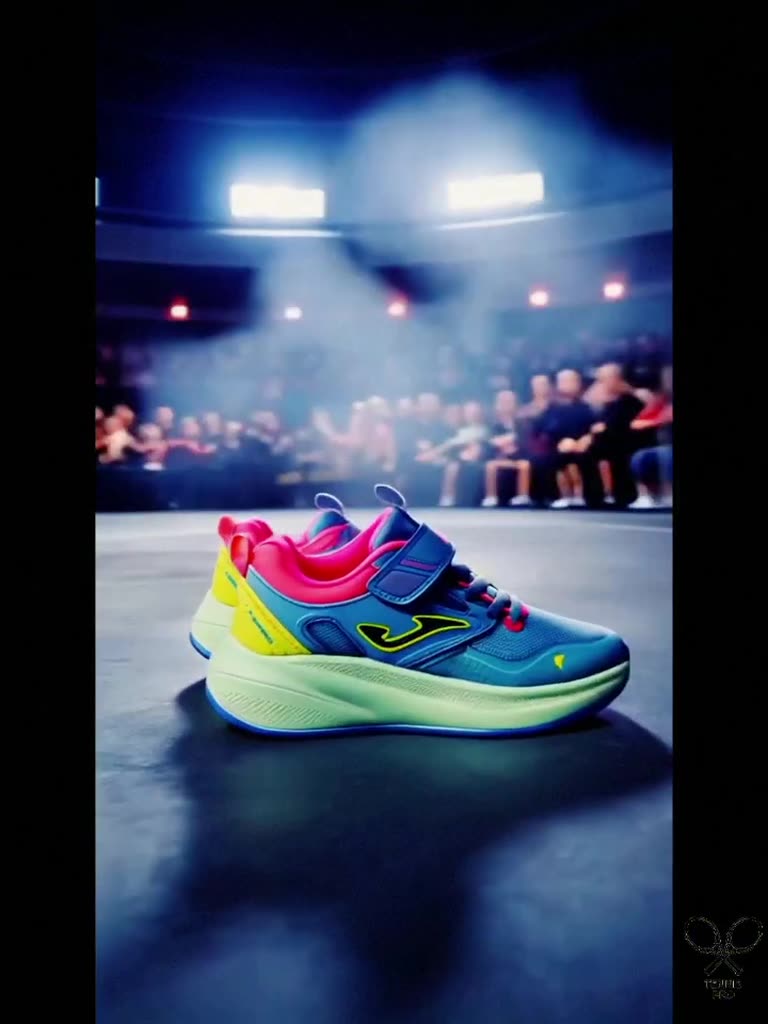 Кроссовки JOMA Кроссовки детские JOMA SERIE SLAM Clay Jr для тенниса, голубой, размер EUR 29/ CM 17.9 — 18.5, розовый, желтый, голубой — фото 1