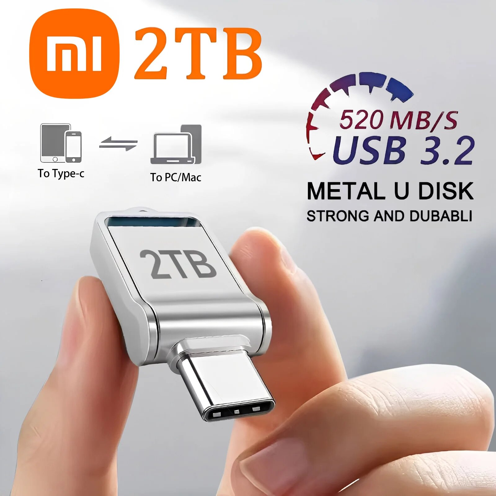 MIJIA флэш-накопитель 2 ТБ USB 3.0 — фото 1