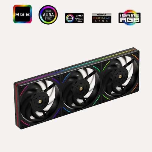 Изображение товара Вентилятор Thermalright 120x360x25 мм TL-UB36 A-RGB для корпуса, в раме 3 шт, черный