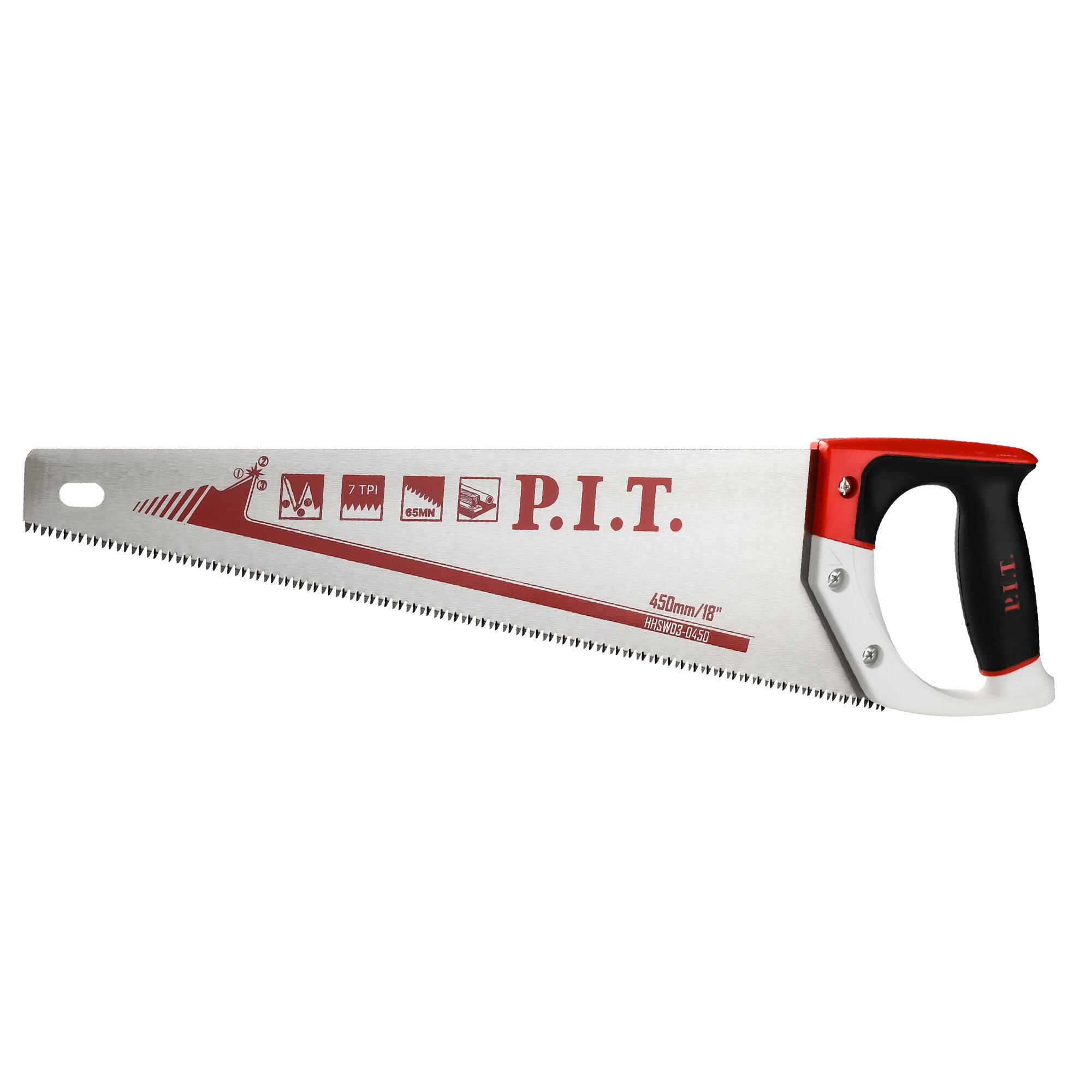 Ножовка P.I.T. HHSW03-0450, для дерева, биметаллическое полотно, 45 см