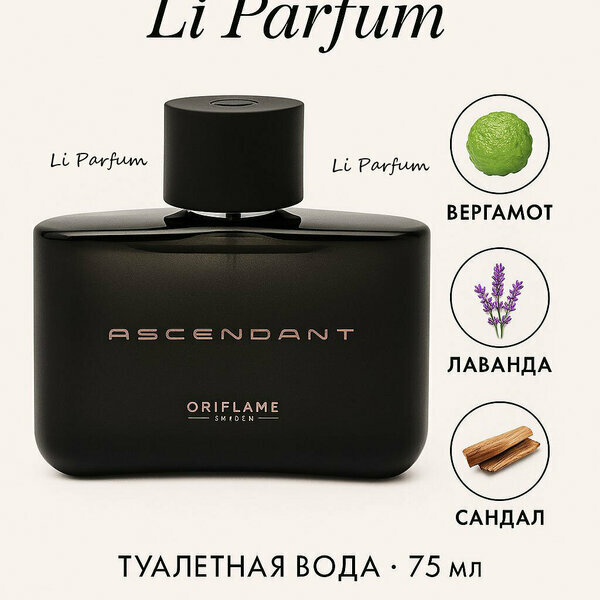 Туалетная вода Oriflame Ascendant, мужская, имбирь и мускус, 75мл