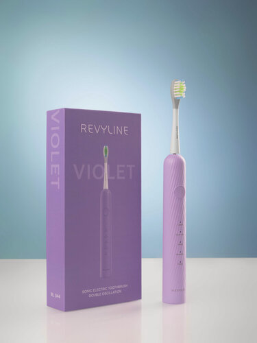 Изображение товара Электрическая зубная щетка Revyline "RL 044", 5 режимов, датчик давления, фиолетовая